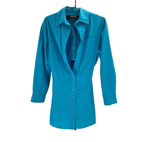 Jacquemus Blue 'La Robe Baunhilha' Blue Cotton Dress Size 36 - Picture 2 of 4